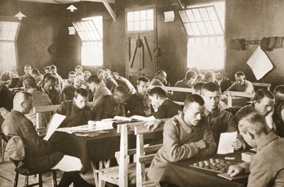 The Y.M.C.A. Games Room, Dorchester, illustration from German Prisoners in Great Britain by English Photographer